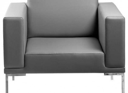 Grauer Fernsehsessel Designer Polstersessel Lehnsessel Relax Einsitzer